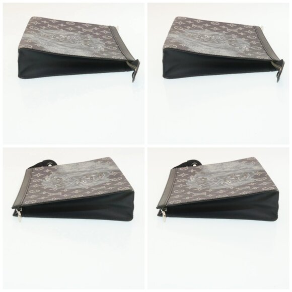 LOUIS VUITTON Monogram Savanna Pochette Voyage ClutchBag Navy M66639 Auth 29183A - Picture 16 of 16